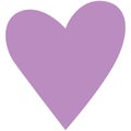 2D illustration of purple heart shape with soft pastel tone Royalty Free Stock Photo