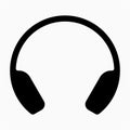 Glyph beautiful headphone vector icon