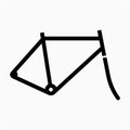 Outline beautiful bicycle frameset vector icon Royalty Free Stock Photo