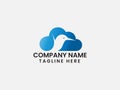 Bird cloud logo design. Sky. Cloud bird vector. Blue. Premium logo template. Bird. Animale. Business. Finance. fly Cloud logo Royalty Free Stock Photo