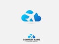 Travel logo design. Travel logo with cloud. Cloud vector. Tour company logo. Plane vector. Holiday. Creative design. Sky. Finance