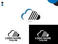 Cloud logo design. Sky. Cloud vector. Blue. Premium logo template. Business. Finance. Creative Cloud logo. Digital. Company Royalty Free Stock Photo