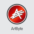 Artbyte - Blockchain Cryptocurrency Pictogram.