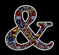 Artcraft beaded mexican huichol ampersand symbol