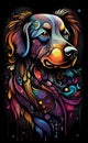 Artdeco dog stylized portrait- AI generated art