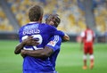 Artem Kravets and Taye Taiwo of Dynamo Kyiv Royalty Free Stock Photo