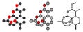 Artemether malaria drug molecule. Active against schizonts of Plasmodium falciparum and vivax. Methyl ether derivative of