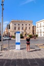 Artemide fountain in Syracuse, Sicily, Italy Royalty Free Stock Photo