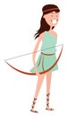 Artemis Goddess, illustration, vector