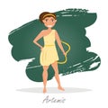 Artemis. Greek gods. Vector illustration