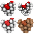 Artemisinin (Qinghaosu) molecule