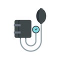 Arterial pressure mechanical tool icon flat isolated vector