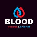 Arterial and venous blood, blood circulation conceptual vector i