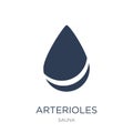 Arterioles icon. Trendy flat vector Arterioles icon on white background from sauna collection Royalty Free Stock Photo