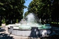 Artesian fountain in the middle of the metropolitan park