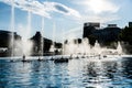 The artesian fountains in the Union Square, downtown