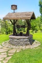 Artesian Water Well With Pulley and Bucket Royalty Free Stock Photo