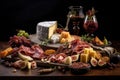 artful arrangement of cheese and charcuterie