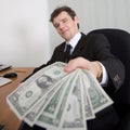 The artful businessman and money Royalty Free Stock Photo