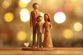Love in Wood: Embracing the Beauty of Family Bonds in Figurine Form. Generative AI Ilustration