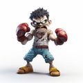 Powerful Cartoon Monster In Boxing Gloves: A Vicente Romero Redondo Inspired Creation