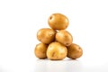 Artful Photo of a Neatly Stacked Arrangement of Golden Potatoes in Uniform Rows