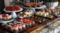 Artfully arranged dessert platters filled with delectable treats handcrafted by the personal chef and ready to be