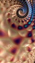 Artfully 3D fractal, fanciful abstract illustration and colorful designed pattern