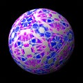 Artfully designed and colorful 3D ball Royalty Free Stock Photo