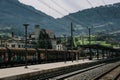 Arth-Goldau railway station is a railway station in Arth. The station is located in the Royalty Free Stock Photo