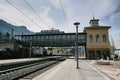 Arth-Goldau RB railway station is a railway station in the municipality of Arth. It is the Royalty Free Stock Photo