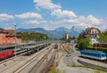 Arth-Goldau railway station in Switzerland Royalty Free Stock Photo