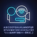 Arthouse film neon light icon