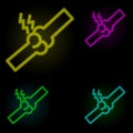 arthralgia, disease, healthcare neon color set icon. Simple thin line, outline vector of disease icons for ui and ux, website or