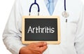 Arthritis - Doctor with chalkboard