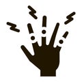 arthritis of finger joints icon Vector Glyph Illustration