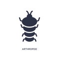 arthropod icon on white background. Simple element illustration from stone age concept Royalty Free Stock Photo