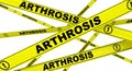 Arthrosis. Yellow warning tapes