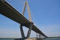 Arthur Ravenel Jr. Bridge is a cable-stayed bridge over the Cooper River Royalty Free Stock Photo