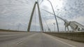 Arthur Ravenel Jr. Bridge is a cable-stayed bridge over the Coop Royalty Free Stock Photo