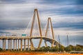 The Arthur Ravenel Jr. Bridge that connects Charleston to Mount Royalty Free Stock Photo