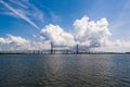 Arthur Ravenel Jr Bridge over Cooper River in Charleston Royalty Free Stock Photo