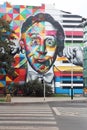 Arthur Rubinstein, street art graffiti mural in Lodz, Poland
