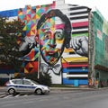 Arthur Rubinstein, street art graffiti mural in Lodz, Poland