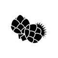 Artichoke black glyph icon