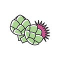 Artichoke RGB color icon