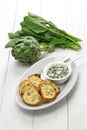 Artichoke spinach dip Royalty Free Stock Photo