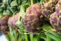 Artichokes macro. Vegetables. Full image closeup.