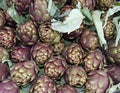 Artichokes for sale at vegetable market 6 Royalty Free Stock Photo