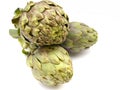 Artichokes on white Royalty Free Stock Photo